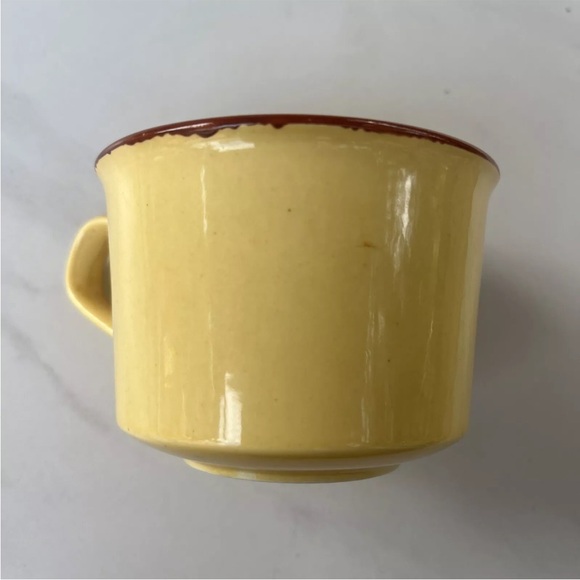 Vintage Taylor Smith Taylor REVEILLE ROOSTER  Coffee Cup Mug Yellow - Picture 3 of 3